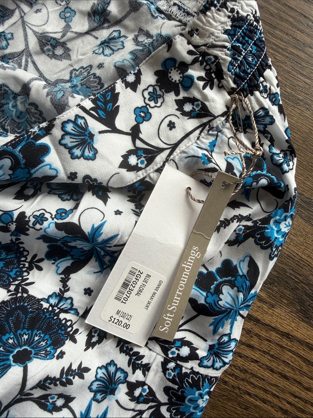 Soft Surroundings Blue & White Floral Maxi Skirt - Picture 6 of 6